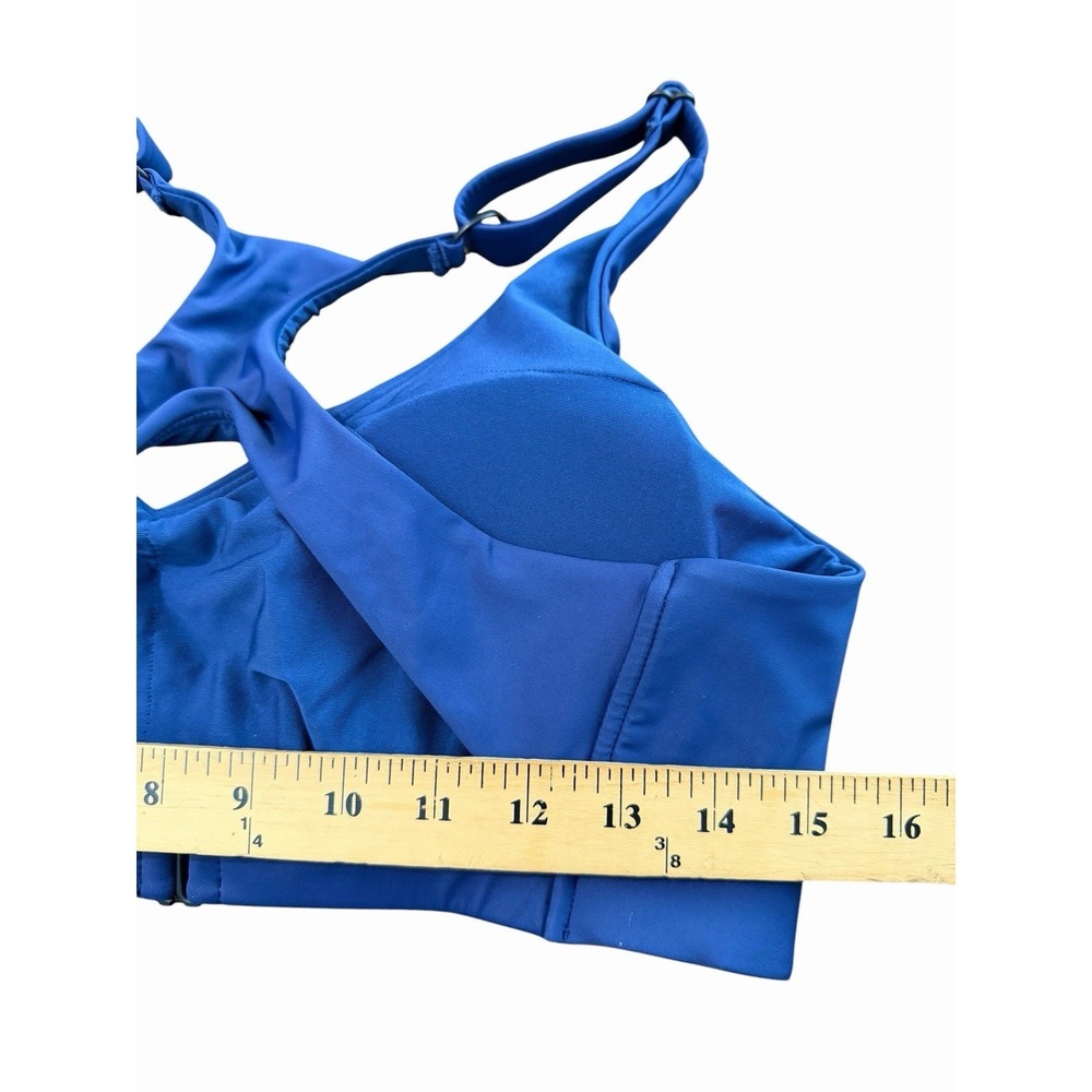 Title Nine Sports Bra Womens XL Blue Crossback Athletic Adjustable #GG1-1 - Picture 4 of 8